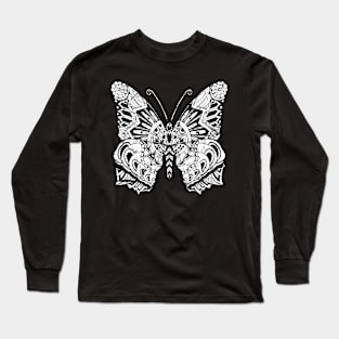 Butterfly Ornate Long Sleeve T-Shirt